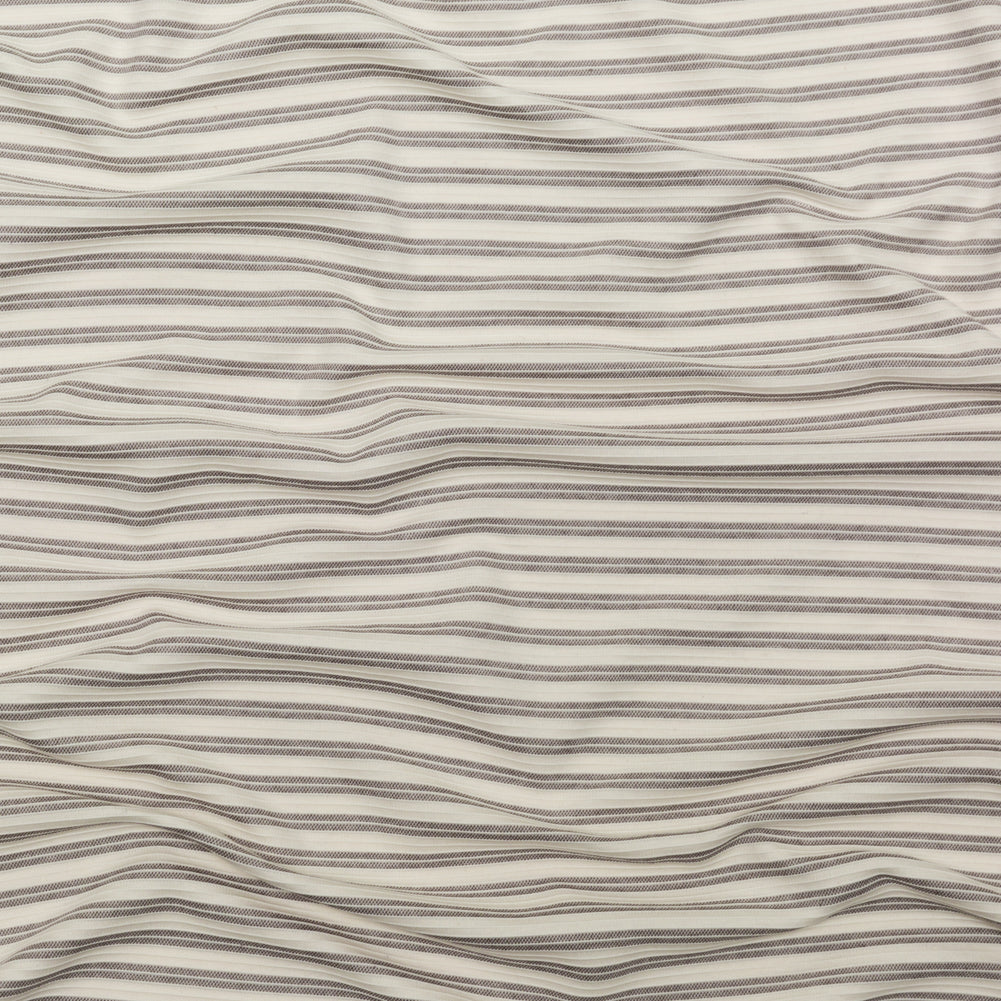 Off-White and Gray Striped Tactile Stretch Knit - Joann Fabrics