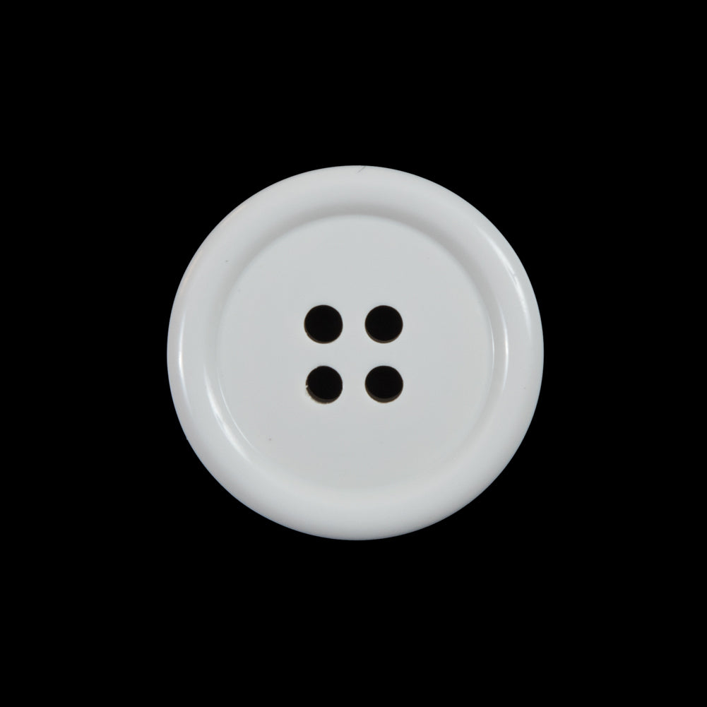 White 4-Holed Plastic Button - 36L/23mm - Joann Fabrics