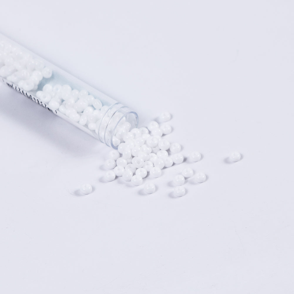 White Opaque Czech Seed Beads - Size 6 - Joann Fabrics
