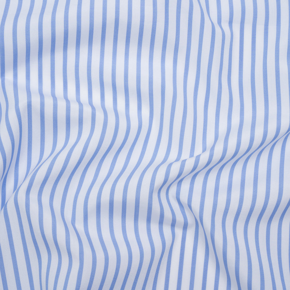 Cotton Shirting - Airy Blue and White Stripes - Designer Deadstock - Joann Fabrics