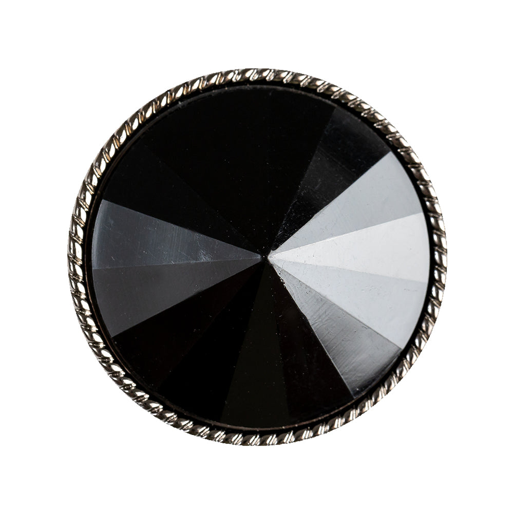 Black and Gunmetal 2-Piece Cone-Shaped Shank Back Button - 45L/29mm - Joann Fabrics