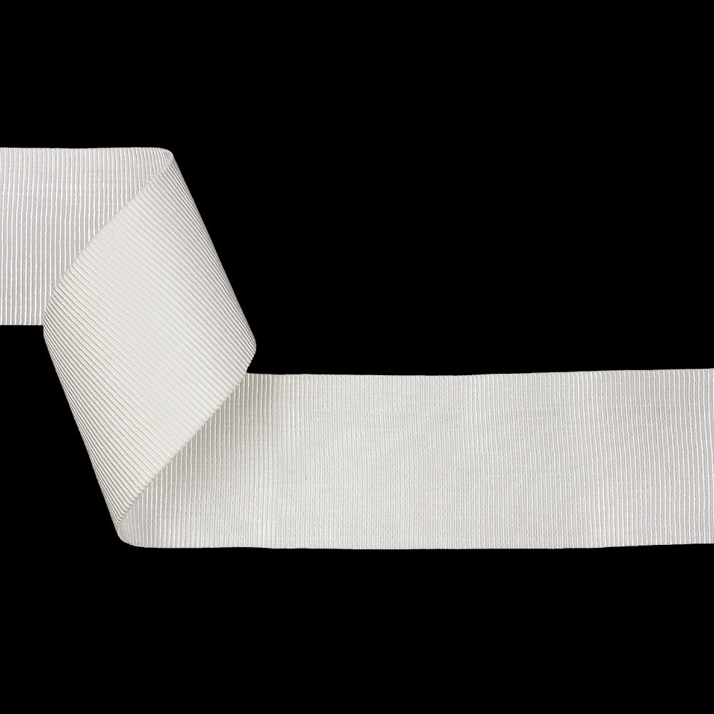 White Heavy Stretch Grosgrain Trim - 2