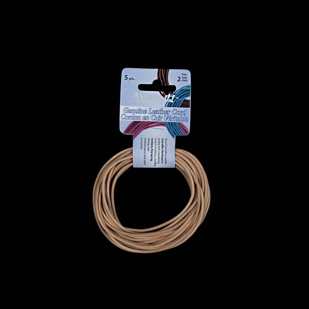 Dazzle-It Natural Genuine Leather Cord - 2mm - Joann Fabrics
