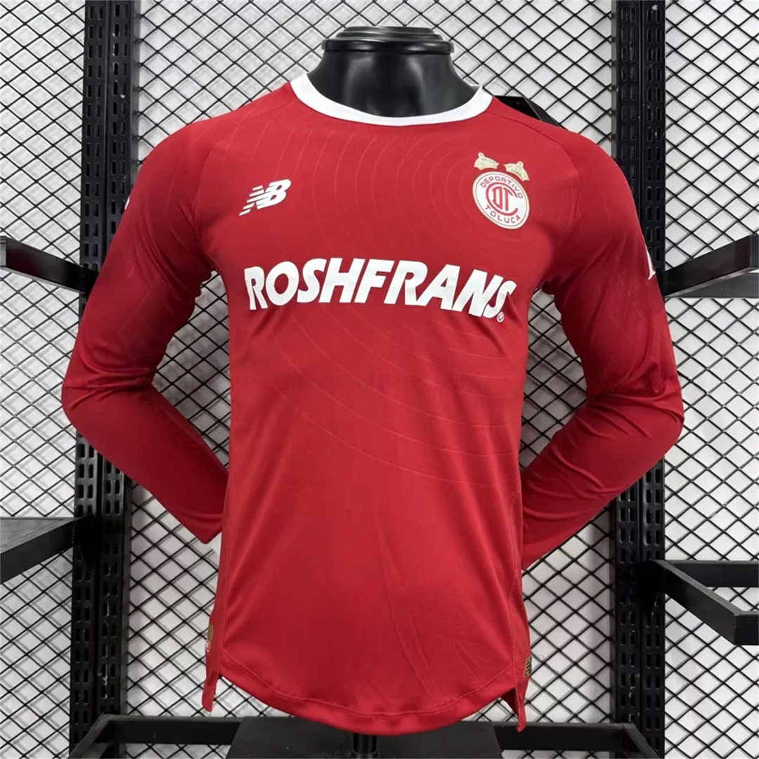 Toluca 25-26 Red Special Long Sleeves Jersey - Player Version - UnitedFutballJersey