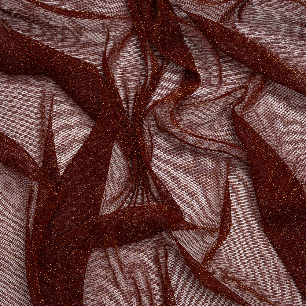 Metallic Nylon Mesh - Burgundy and Gold - Designer Deadstock - Joann Fabrics