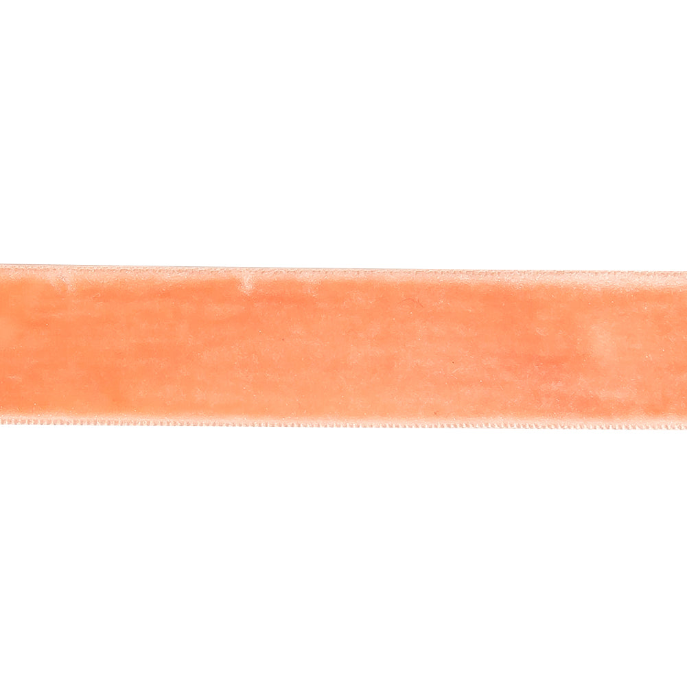 Coral Sands Single Face Velvet Ribbon - 0.75