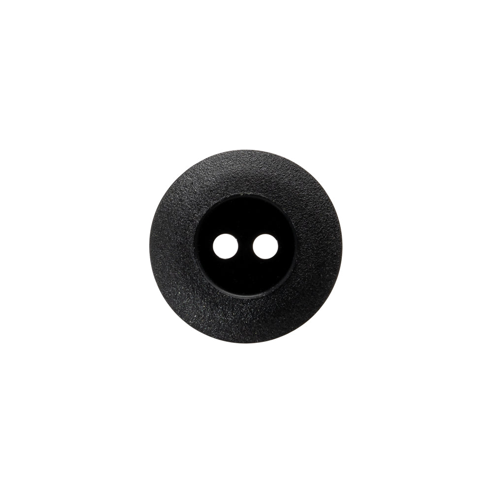 Plastic 2-Hole Button - Black Wide Matte Rim - 24L/15mm - Joann Fabrics