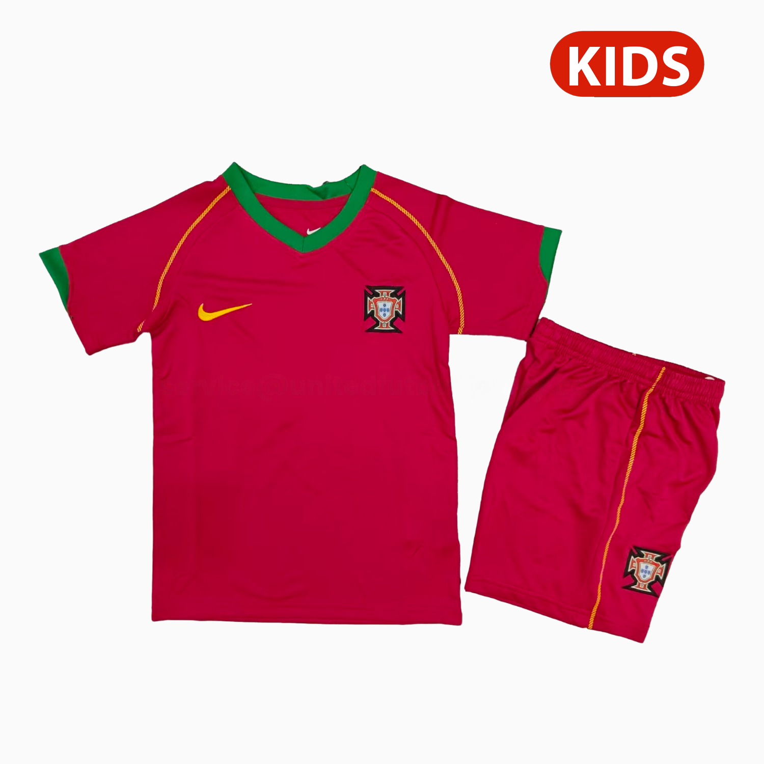 Retro Portugal 2006 Home Kids Kit - UnitedFutballJersey
