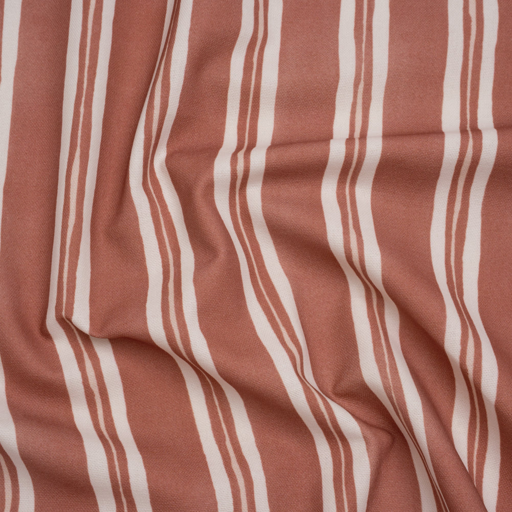 Brushed Cotton and Linen Canvas Print - Berry Painted Stripes - British Imported - Joann Fabrics