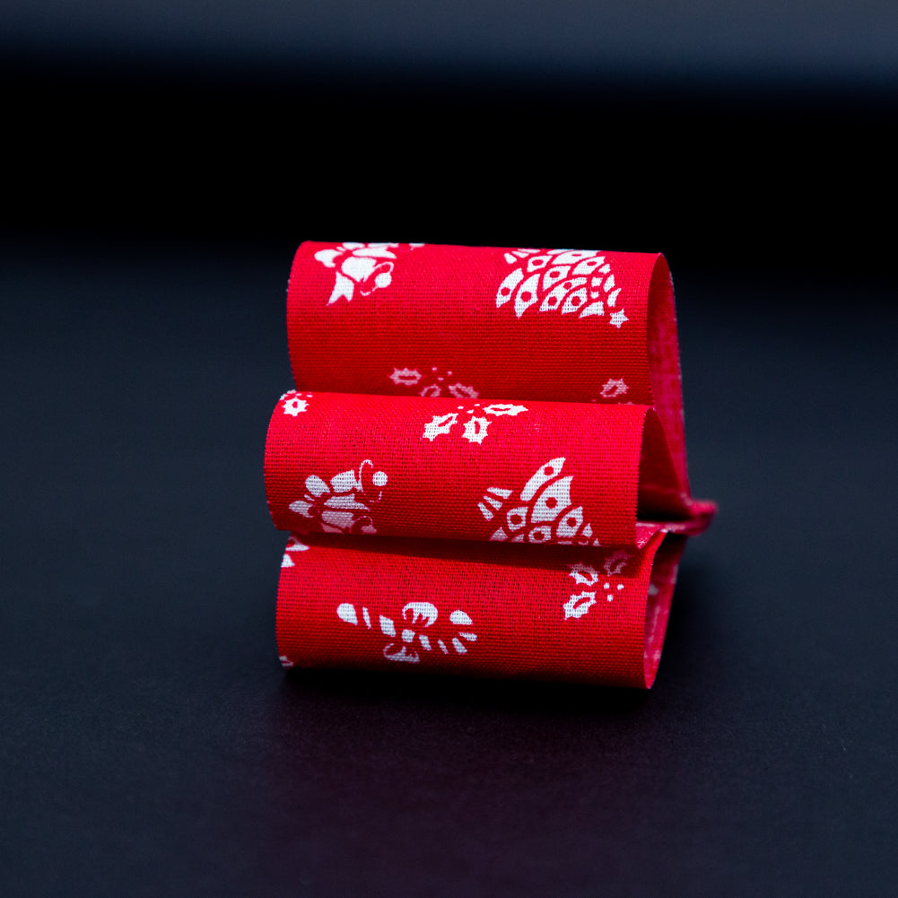 Red and White Christmas Ribbon - 1.875