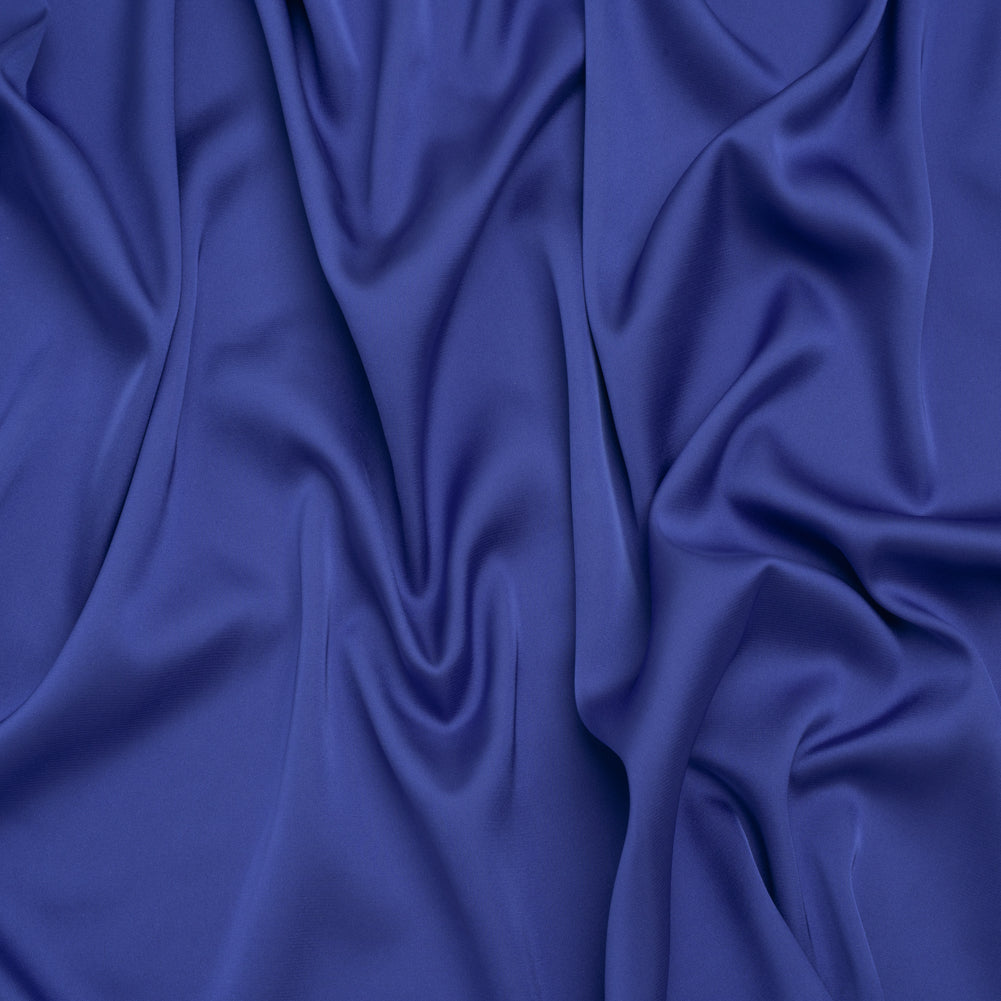 Stretch Polyester Charmeuse - Blue - Designer Deadstock - Joann Fabrics