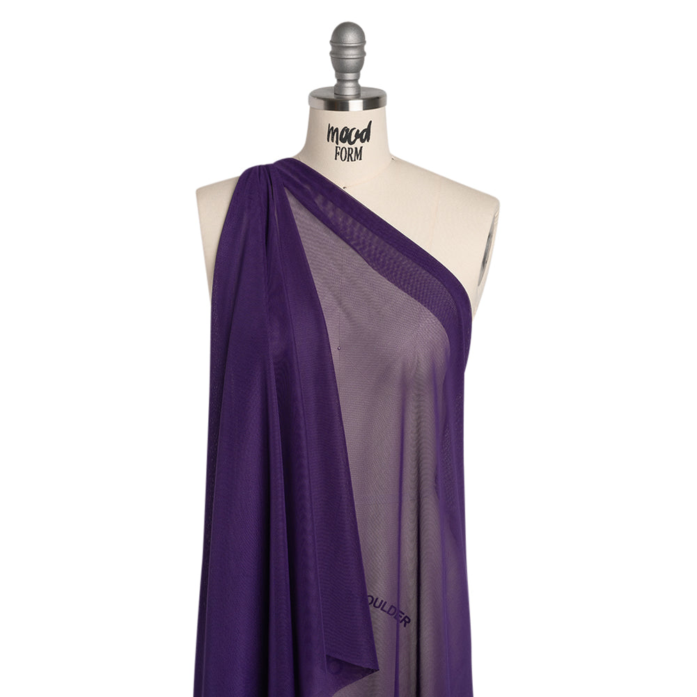 Polyester Stretch Mesh - Aubergine Purple - Designer Deadstock - Joann Fabrics