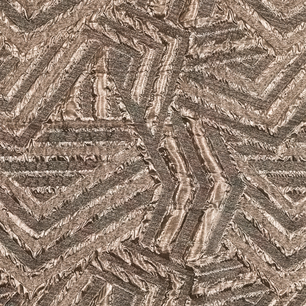 Charcoal and Gold Luxury Geometric Metallic Brocade - Joann Fabrics