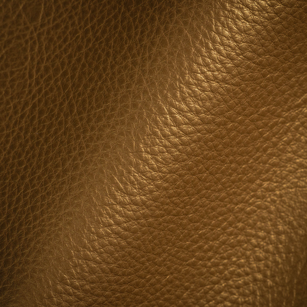 Daiquiri Italian Gold Pearlized Semi-Aniline Top Grain Performance Cow Leather Hide - Joann Fabrics