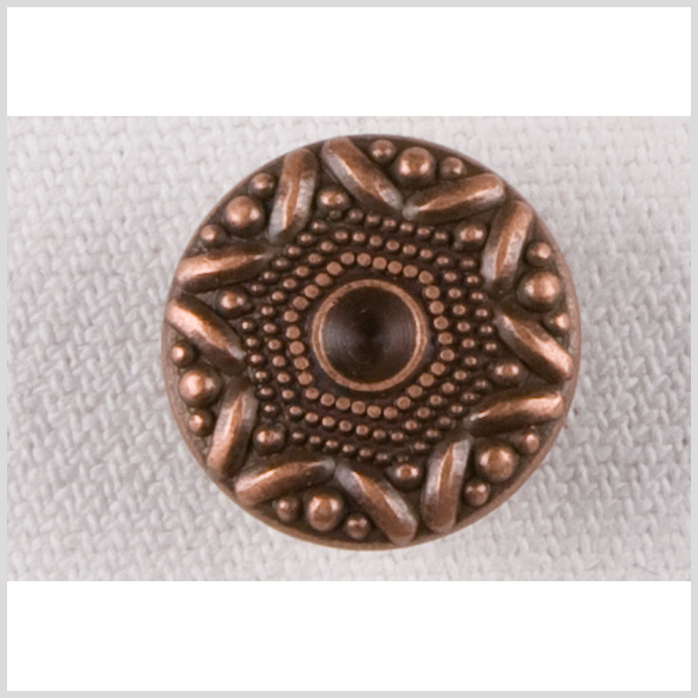 Metal Shank Back Button - 24L/15mm - Copper Star and Hobnails - Joann Fabrics
