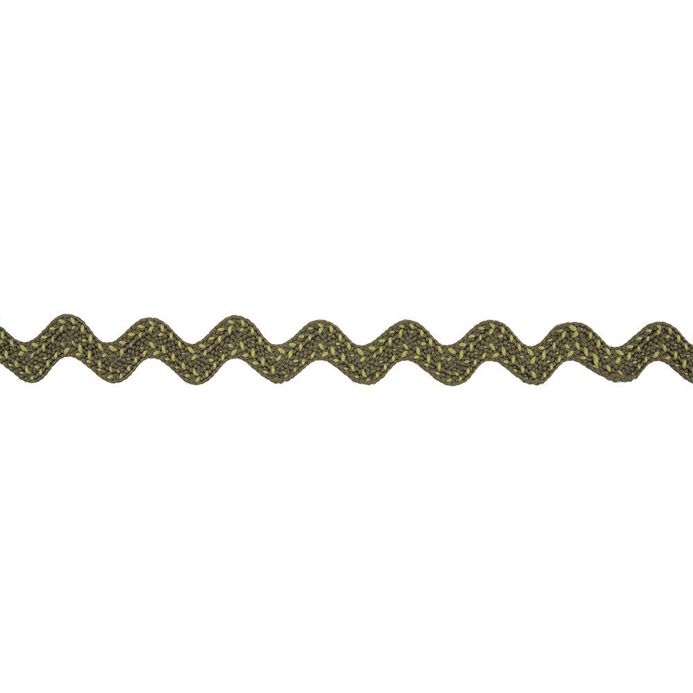 Grayish Green Two-Tone Ric Rac Braid - 0.75