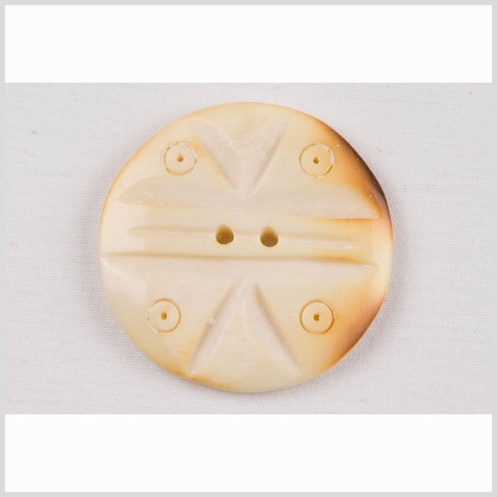 Natural Bone Carved 2-Hole Button - 44L/28mm - Joann Fabrics