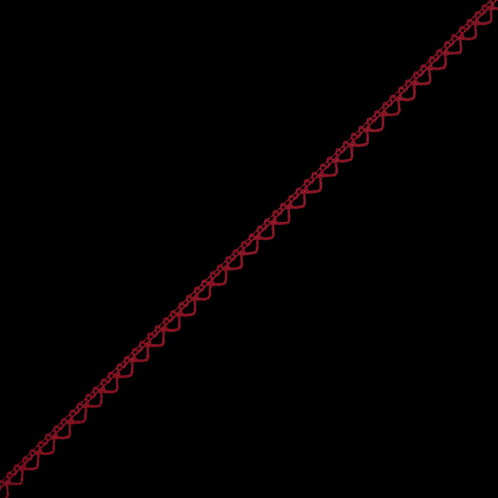 Red European Cotton Crochet Trim - 0.375