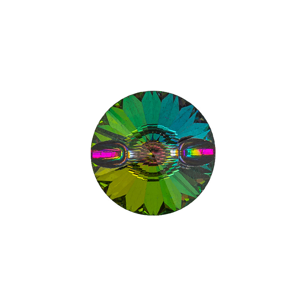 Vintage Swarovski Vitrail Medium and Silver Unfoiled Self Back Button - 25L/16mm - Joann Fabrics