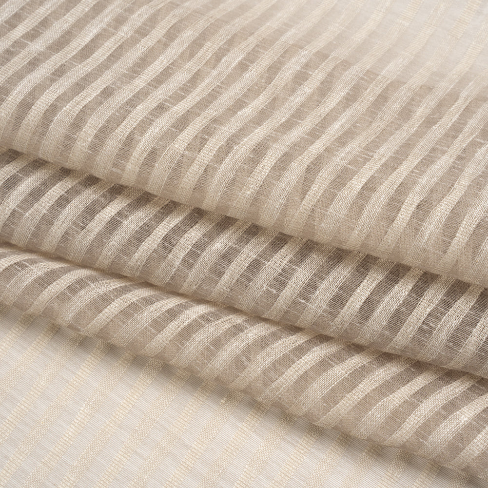 Slubbed Double Wide Drapery Sheers Woven - Smoke Sheer Stripes - British Imported - Joann Fabrics