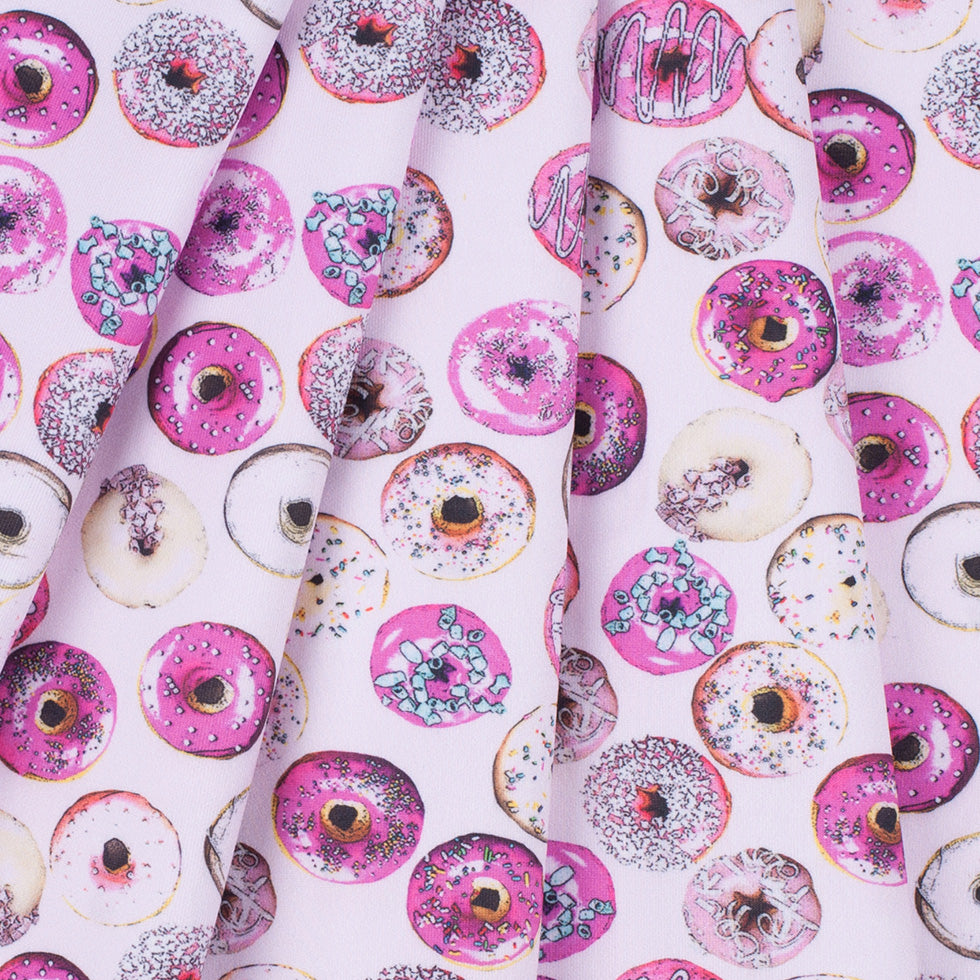 Strawberry Donuts Digitally Printed on Neoprene/Scuba Knit - Joann Fabrics