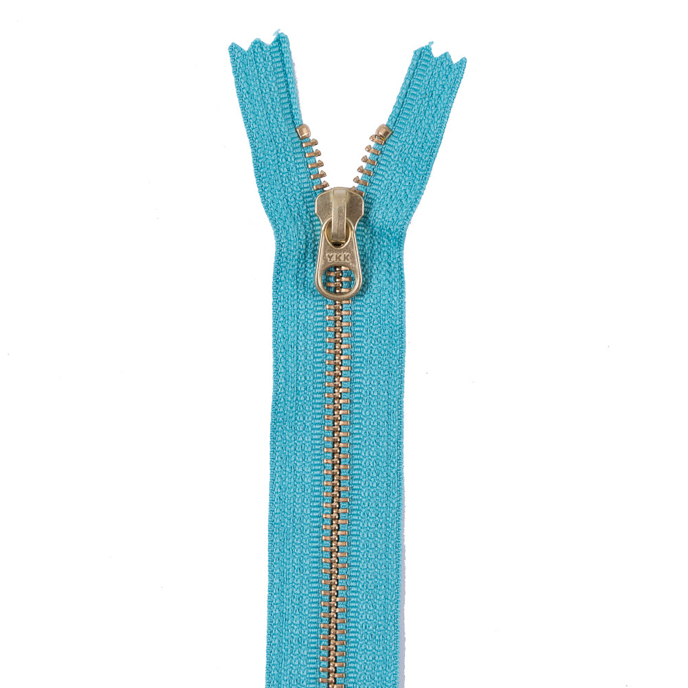 Metal Zipper with Gold Pull and Teeth 6