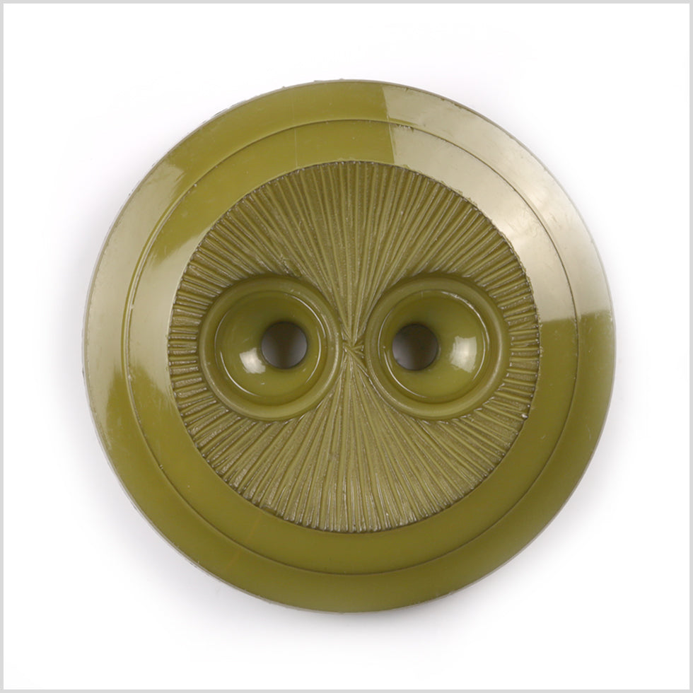 Plastic 2-Hole Button - 36L/23mm - Olive Green Radiating Lines Center - Joann Fabrics