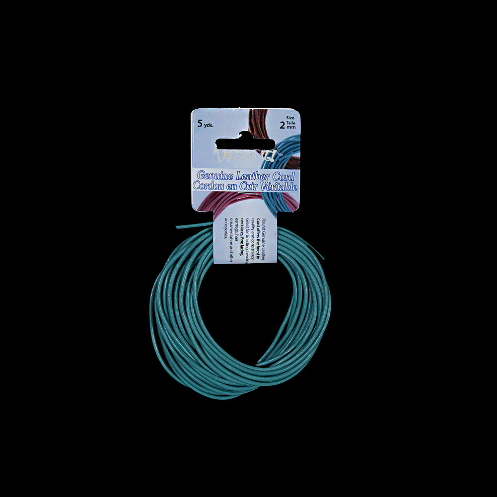 Dazzle-It Aqua Genuine Leather Cord - 2mm - Joann Fabrics