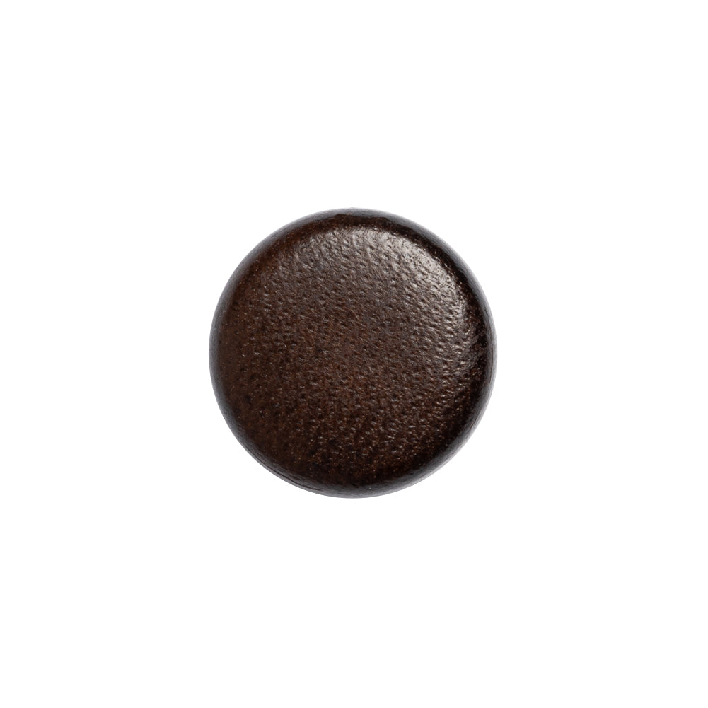Italian Brown Flat Top Leather Shank Back Button - 24L/15mm - Joann Fabrics
