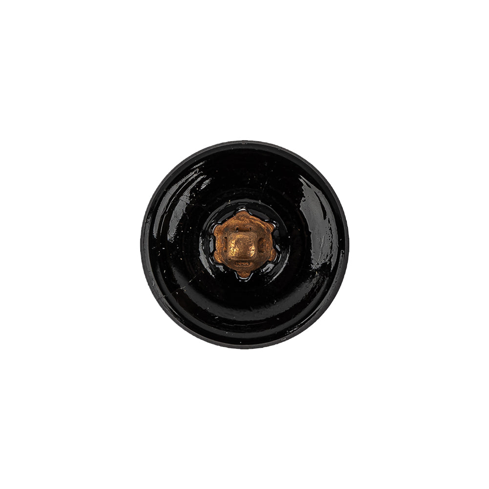 Vintage Jet Faceted Glass Button with Matte Black Center - 28L/18mm - Joann Fabrics