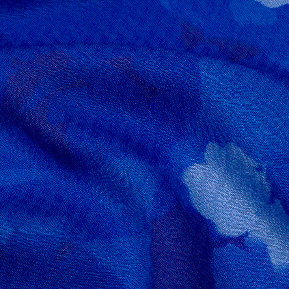 Sustainable Viscose Floral Jacquard Print - Blue Soft Florals - Mood Exclusive Gogh Far - Joann Fabrics