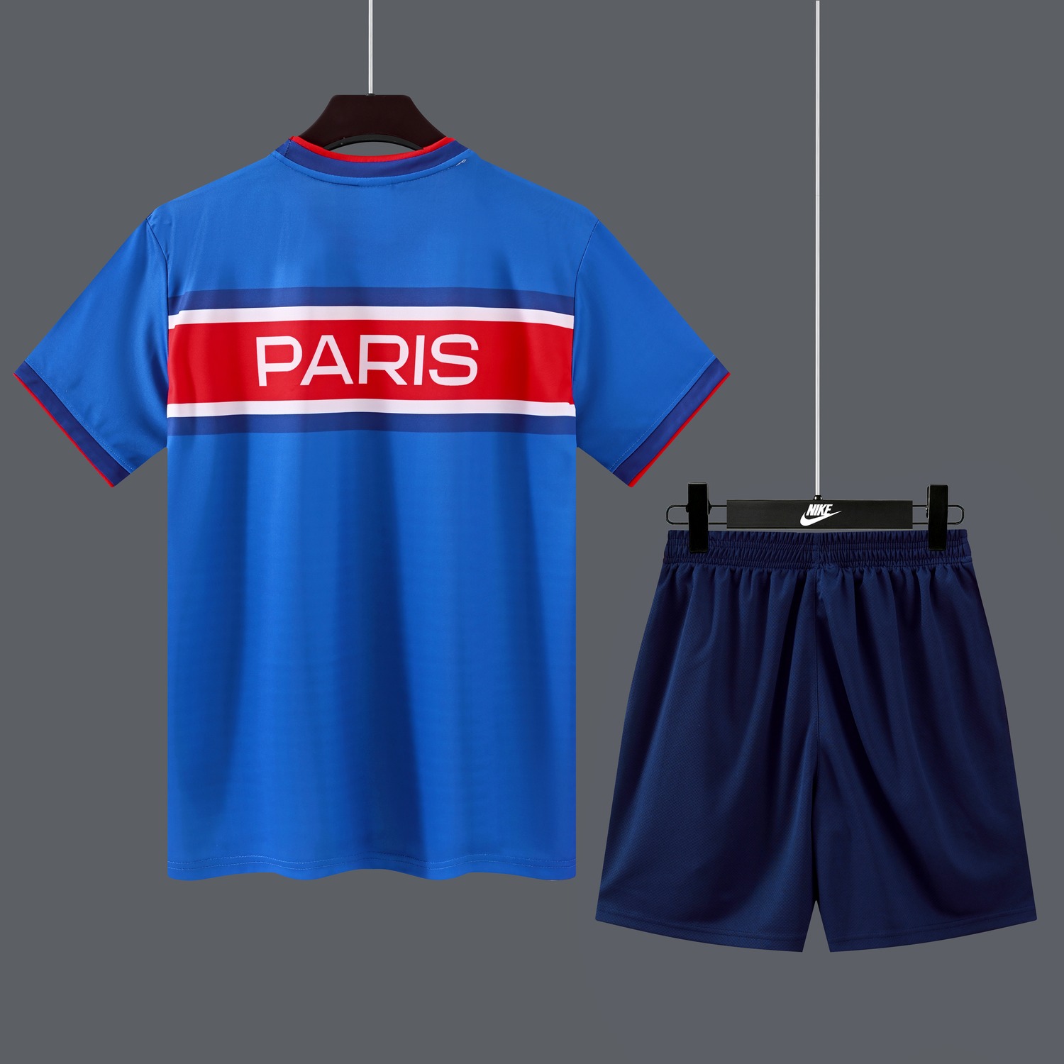 Paris Saint-Germain PSG 26-27 Short-Sleeve Training Set - Royal Blue Top & Deep Blue Shorts - UnitedFutballJersey