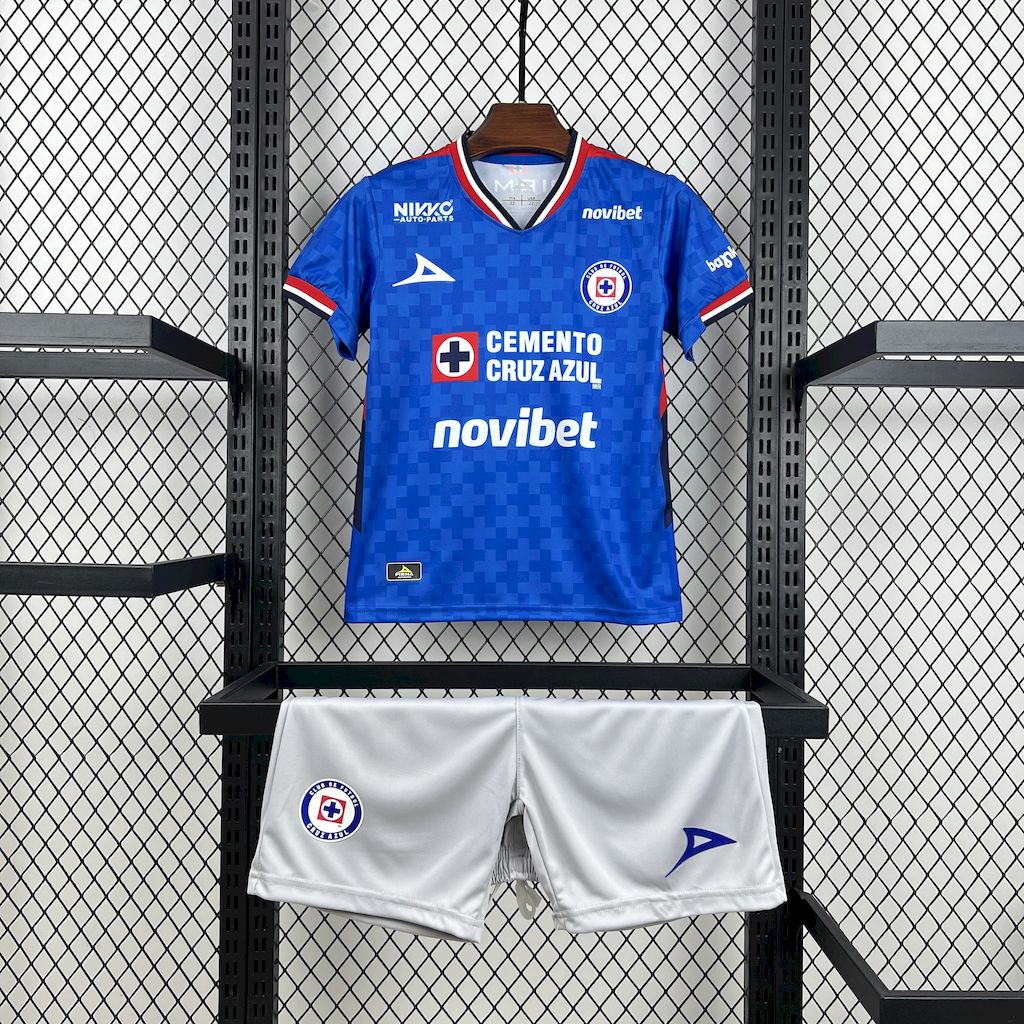 2025/2026 Cruz Azul Home Football Shirt 1:1 Thai Quality Kids Size