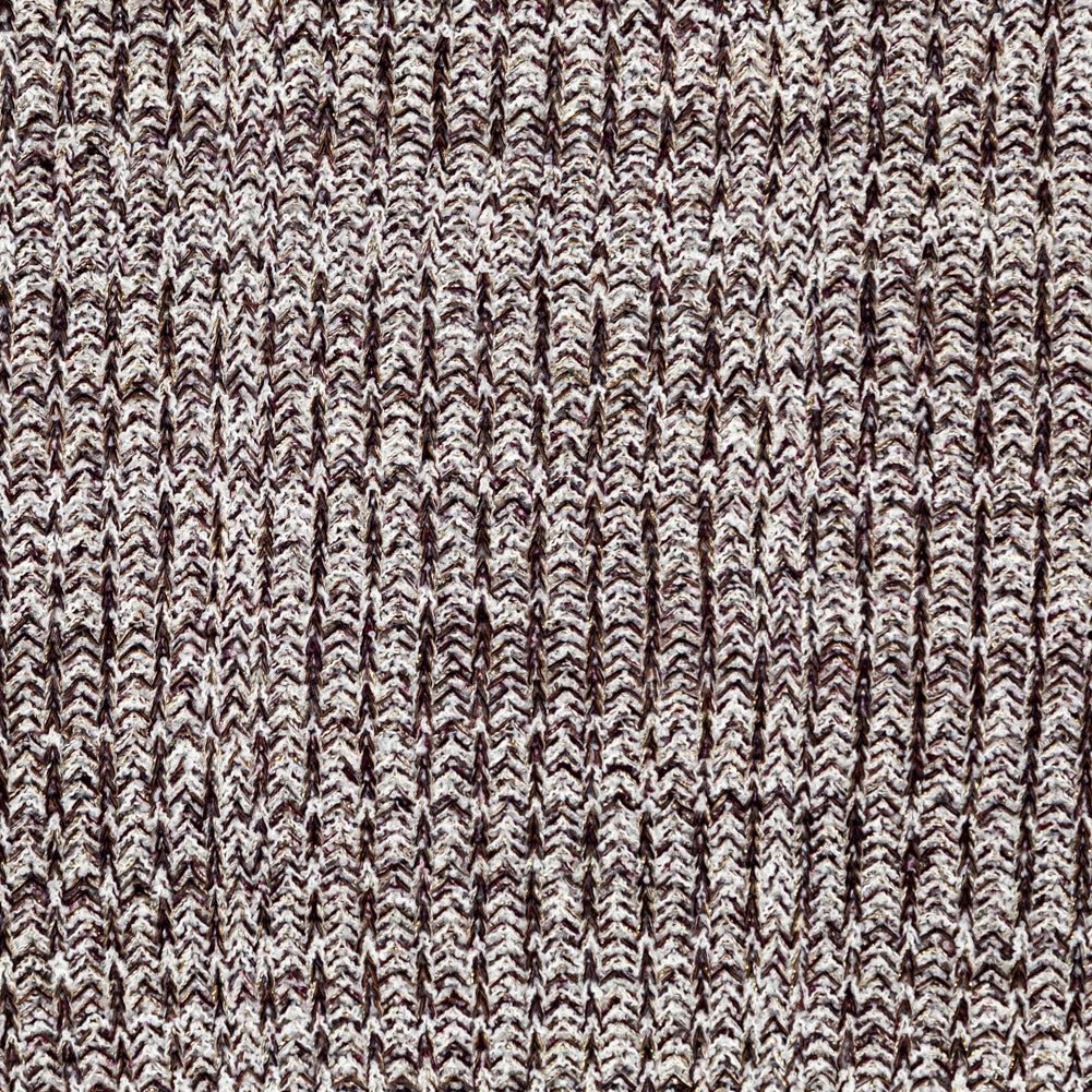 Italian White, Sangria and Metallic Gold Chunky Wool Knit - Joann Fabrics