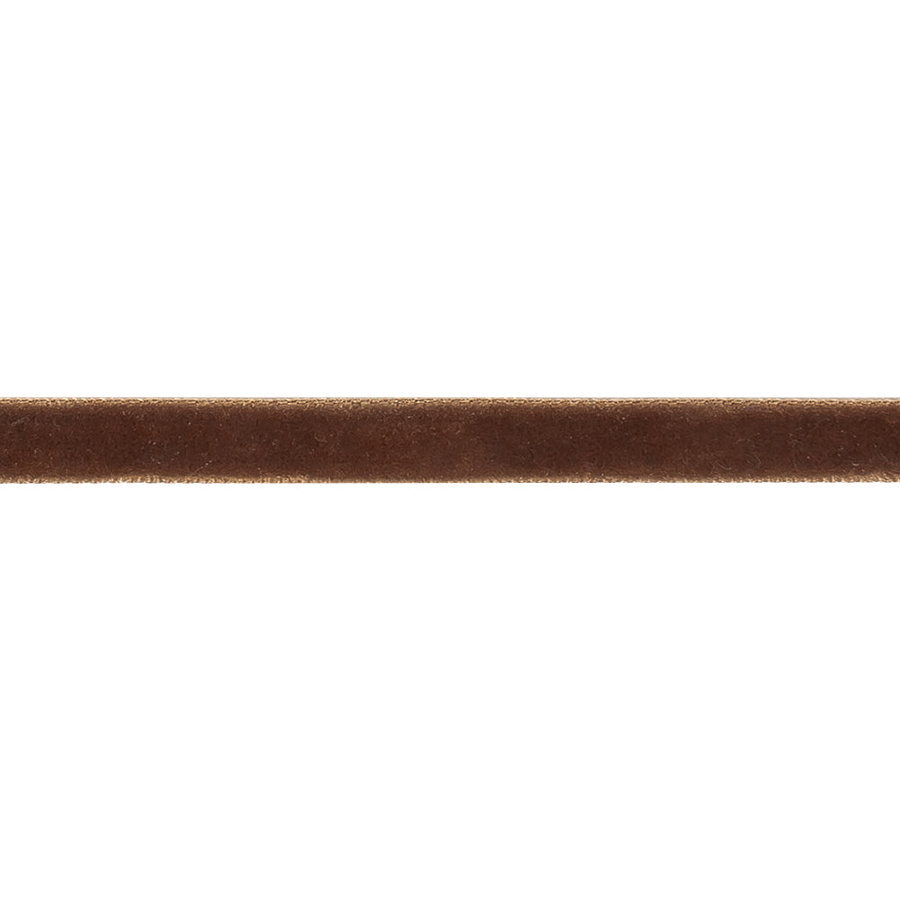 Teddy Bear Brown Single Face Velvet Ribbon - 0.3125