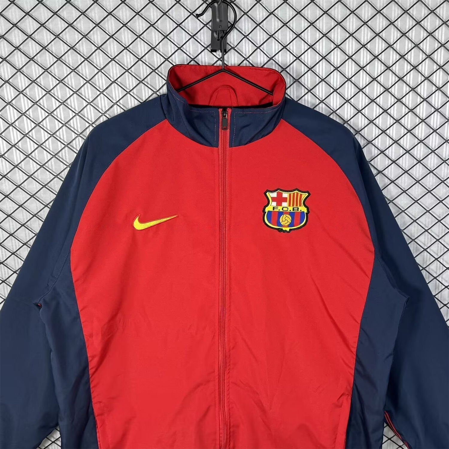 Retro Barcelona 1998-00 Home Windbreaker Jacket - Red - UnitedFutballJersey