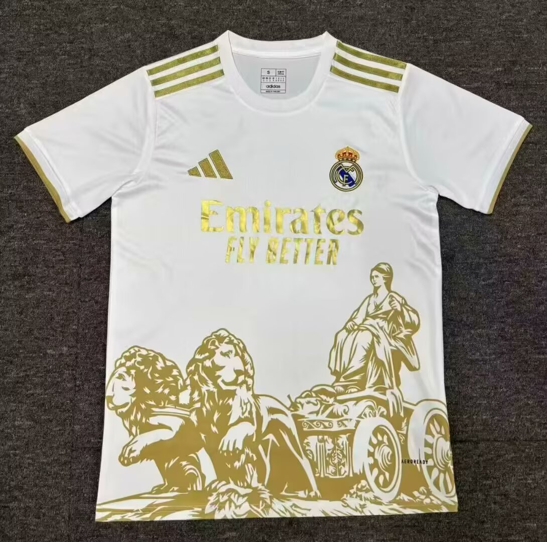 2025/2026 Real Madrid Special Edition Gold Football Jersey 1:1 Thai Quality