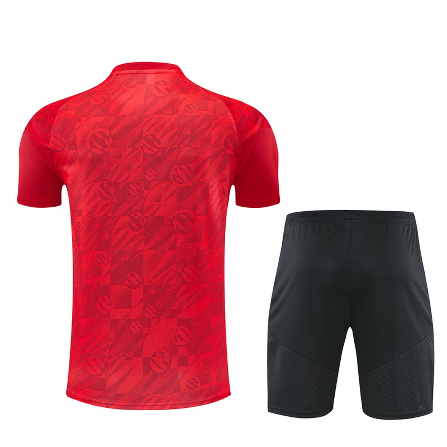 Liver.pool 26-27 Camouflage Kids Short-Sleeve Training Set - Red Top & Black Shorts - UnitedFutballJersey