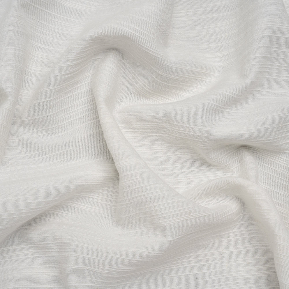 Slubbed Heavy Cotton and Linen Woven - Off White - Famous Australian Designer Deadstock - Joann Fabrics