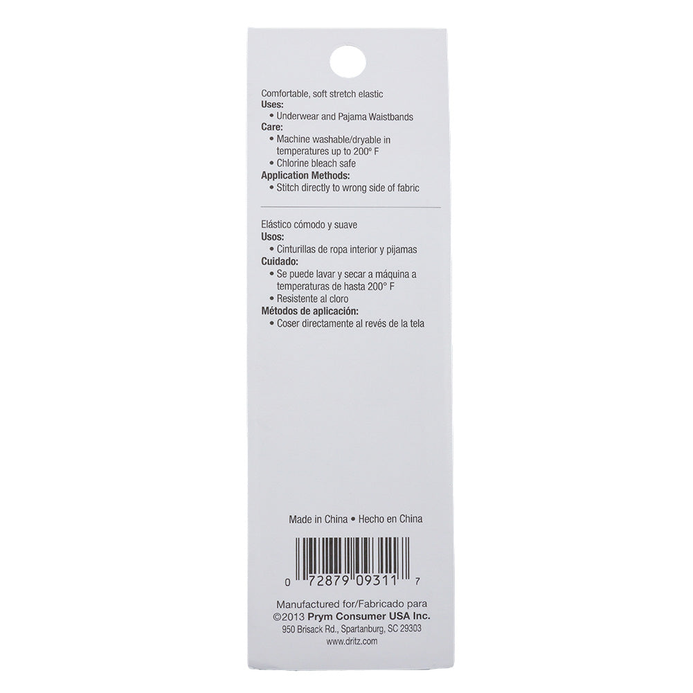 Dritz White Underwear and PJ Elastic - 1 in x 1.25 yd - Joann Fabrics