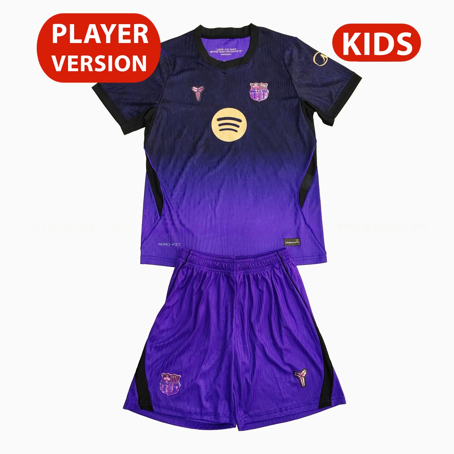 Barcelona 26-27 Purple Special Kids Kit - Player Version - UnitedFutballJersey