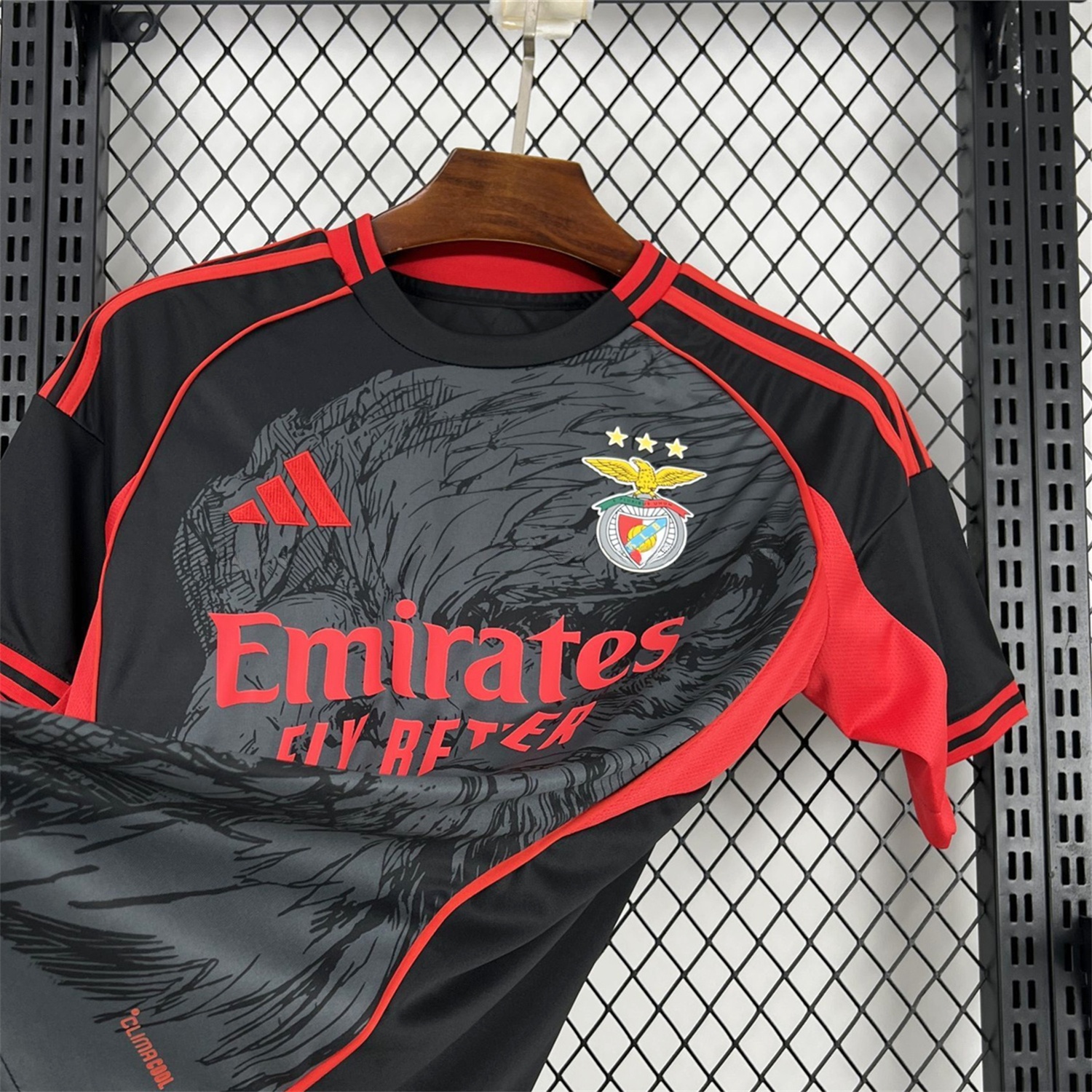 Benfica 25-26 Grey Eagle Black Special Jersey - Fans Version - UnitedFutballJersey