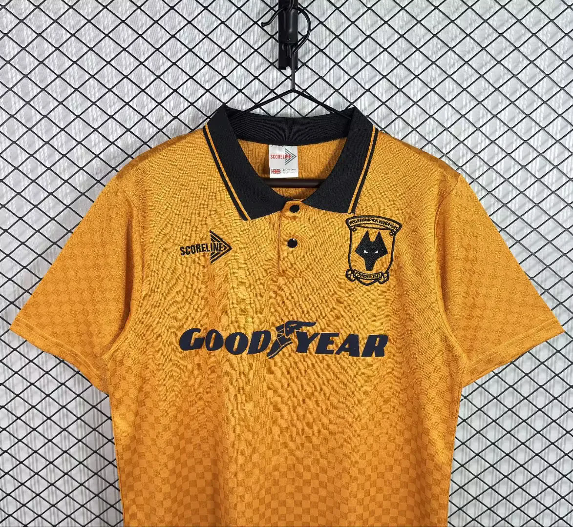 Retro Wolverhampton Wanderers Wolves 1990-91 Home Jersey - UnitedFutballJersey