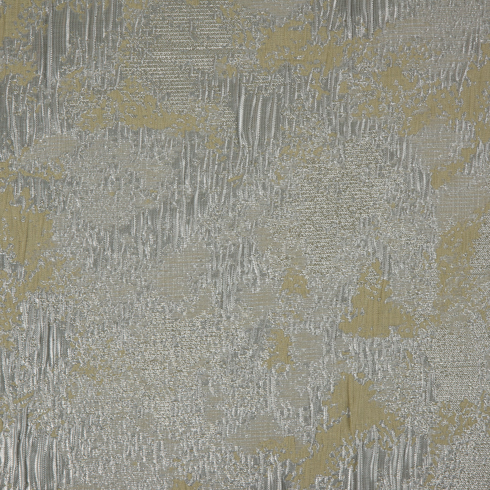 Metallic Silver/Lime/Ivory Abstract Brocade - Joann Fabrics