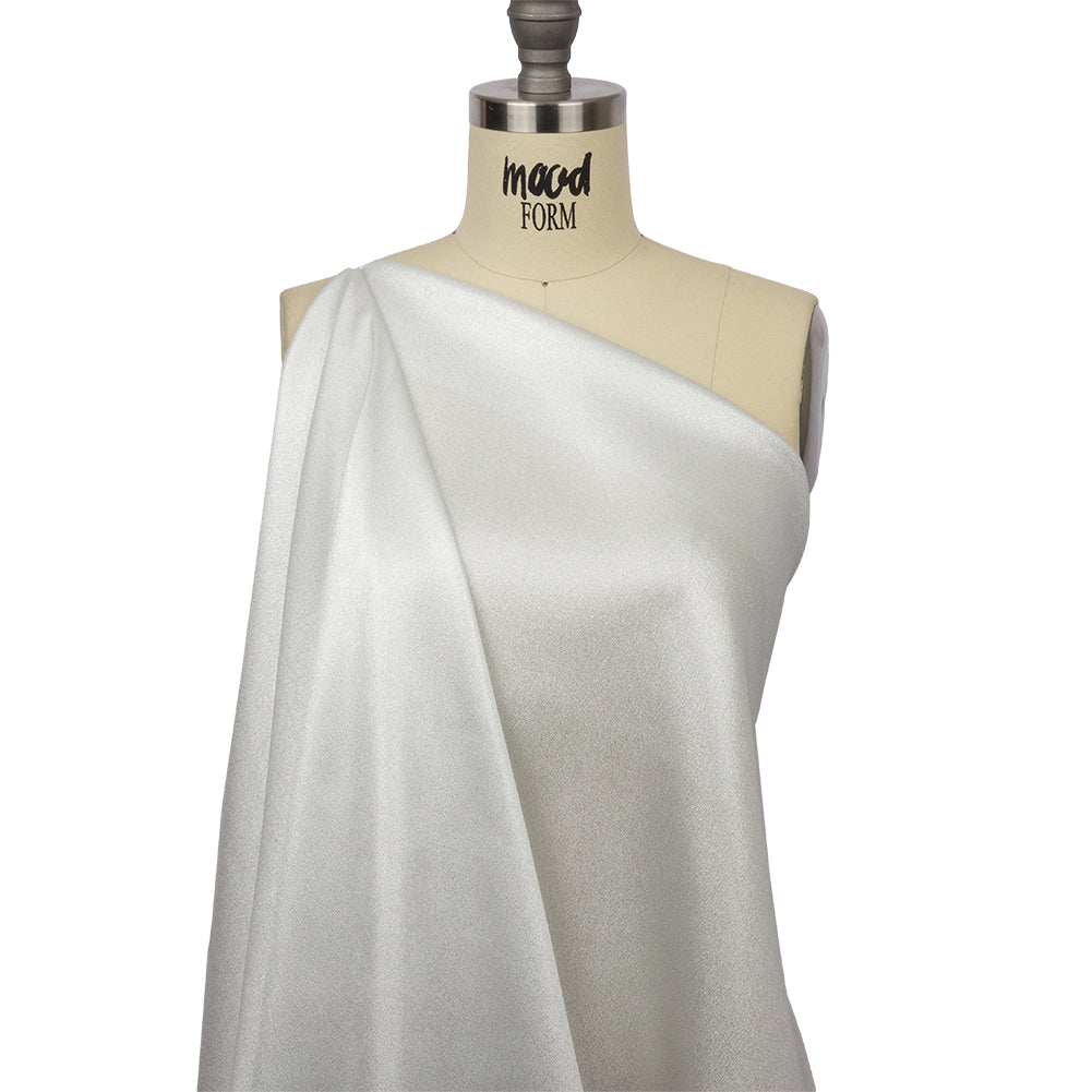 Stretch Polyester Crepe with Gold Foiling - White - Devyn Collection - Joann Fabrics