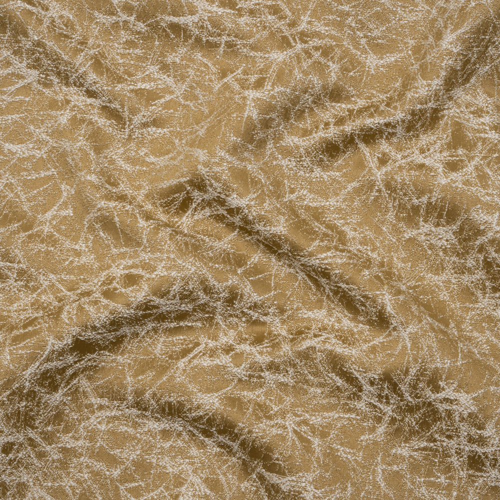 Satin-Faced Jacquard - Gold Cracked - British Imported) - Joann Fabrics