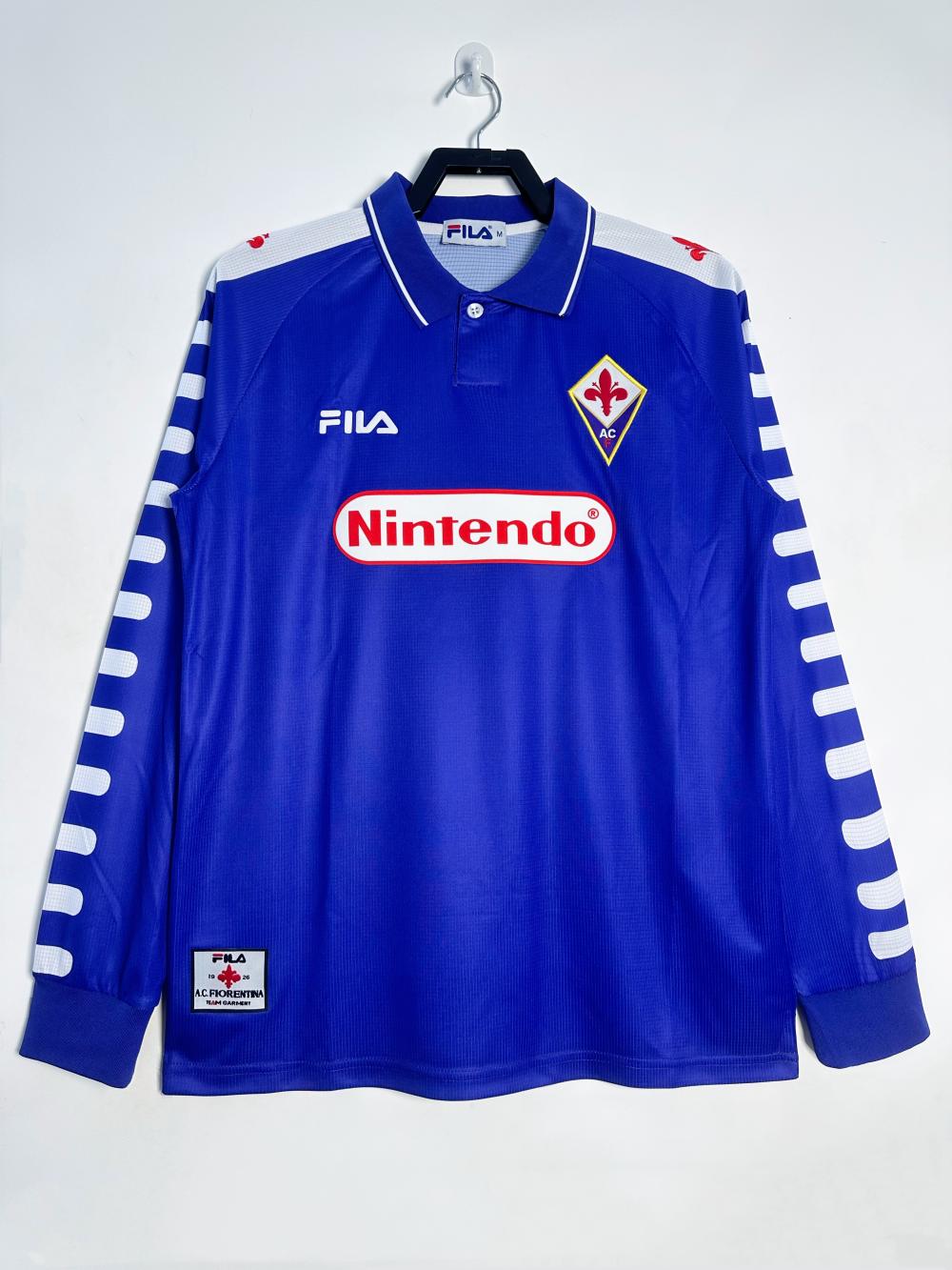 1998/1999 Retro Long Sleeve Fiorentina Home Soccer Jersey 1:1 Thai Quality