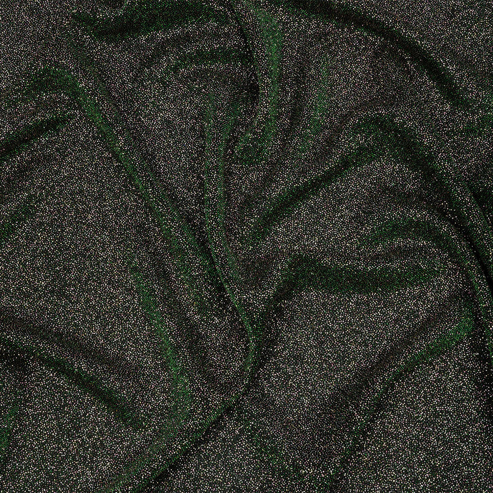 Nylon Knit with All-Over Glitter - Green - Sun Streams Collection - Joann Fabrics