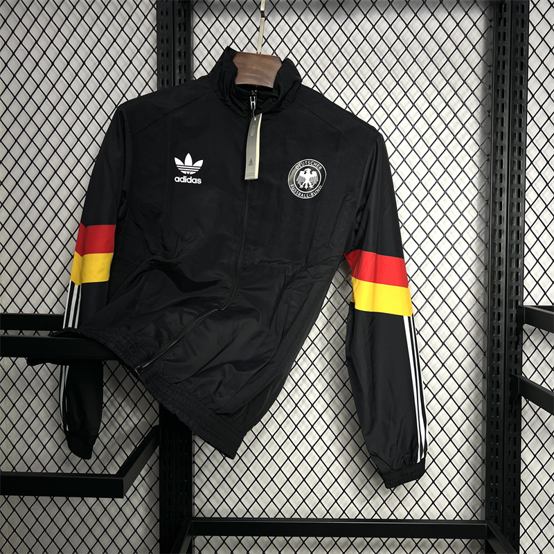 2024-2025 Germany Windbreaker Soccer Jersey Black
