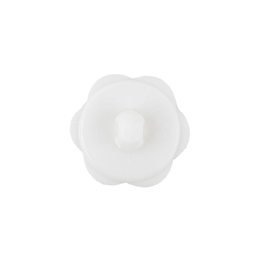 Italian White Floral and Geometric Shank Back Nylon Button - 32L/20mm - Joann Fabrics